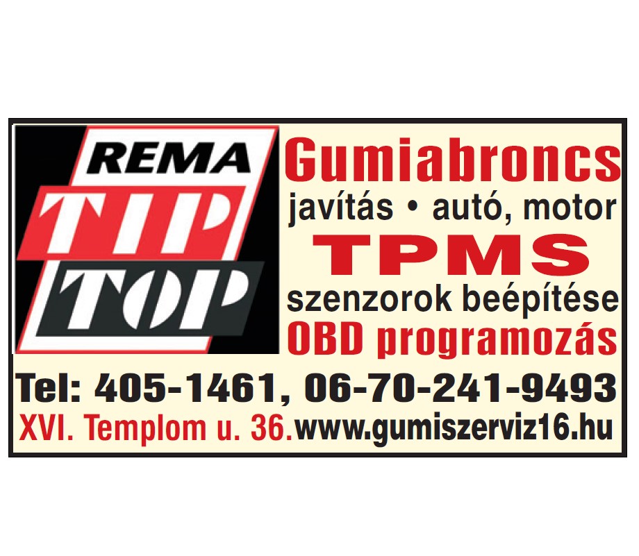 Autó-Motor-TPMS Szerviz Gumijavítás